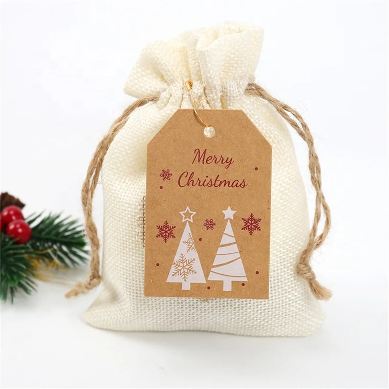 Wholesale Merry Christmas Tags Kraft Paper Card Gift Label Tag And Hang Tags For Gift Wrapping Decor Gift Card Set