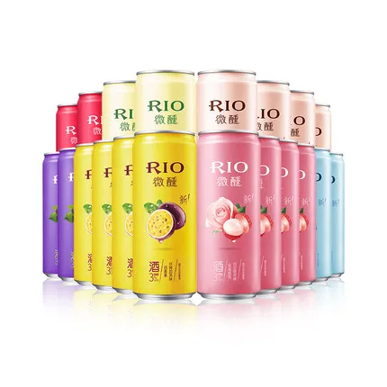 Предварительно смешанные Коктейльные Типсы серии RIO Ruiao с ароматом розы личи бренди 330 мл