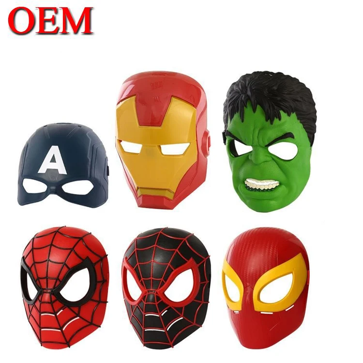 OEM  Costume Party Led Light Up Spider-Man Mask