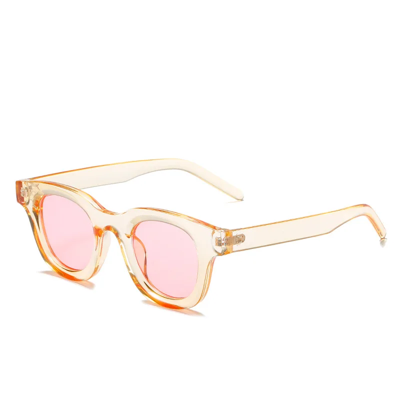 New Oversized Square Colorful Sunglasses Thick Frame acetate sunglass Italian handmade polish round bold sunglasses