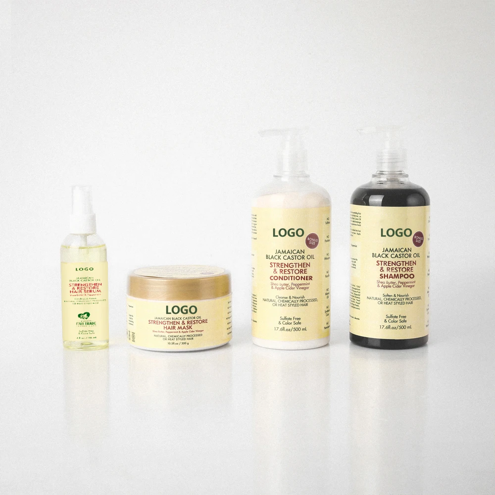  Customized Logo Private Label Natural Organic Professional Salon Products Black Castor Oil Hair Care