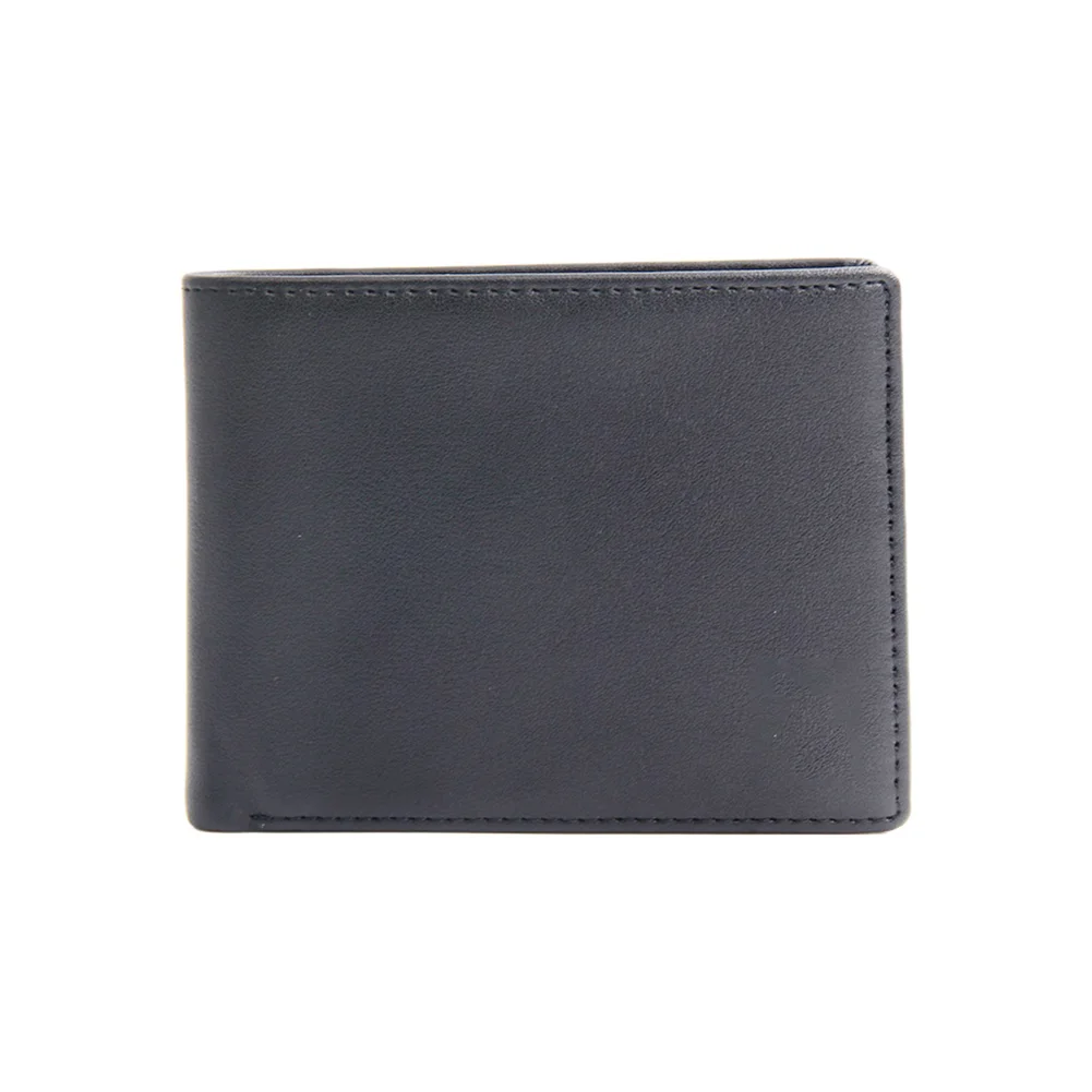 low MOQ customized card wallet pu leather slim wallet men