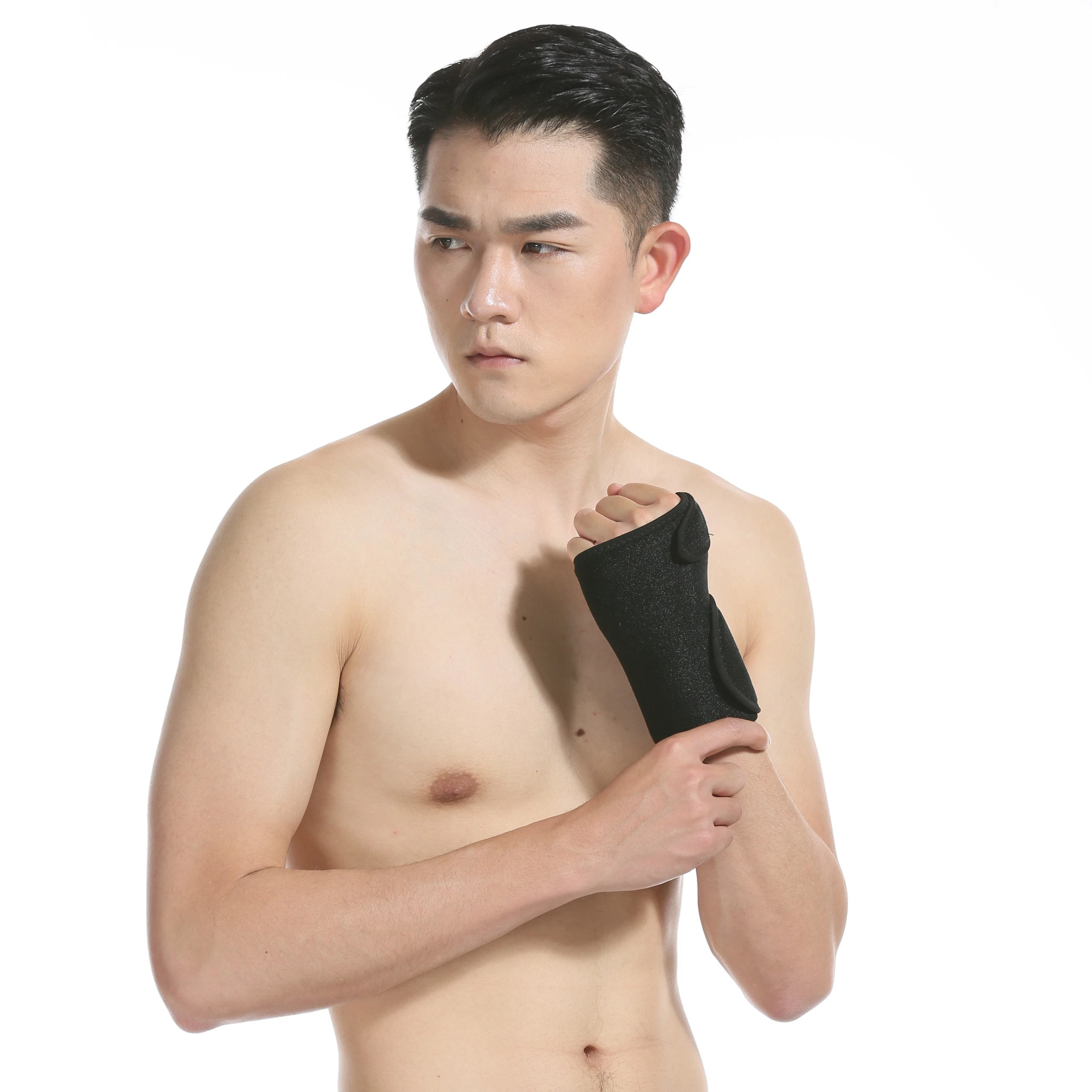 Custom logo comfortable removable steel wrist bands compression wrist splint support adjustable neoprene wrist brace