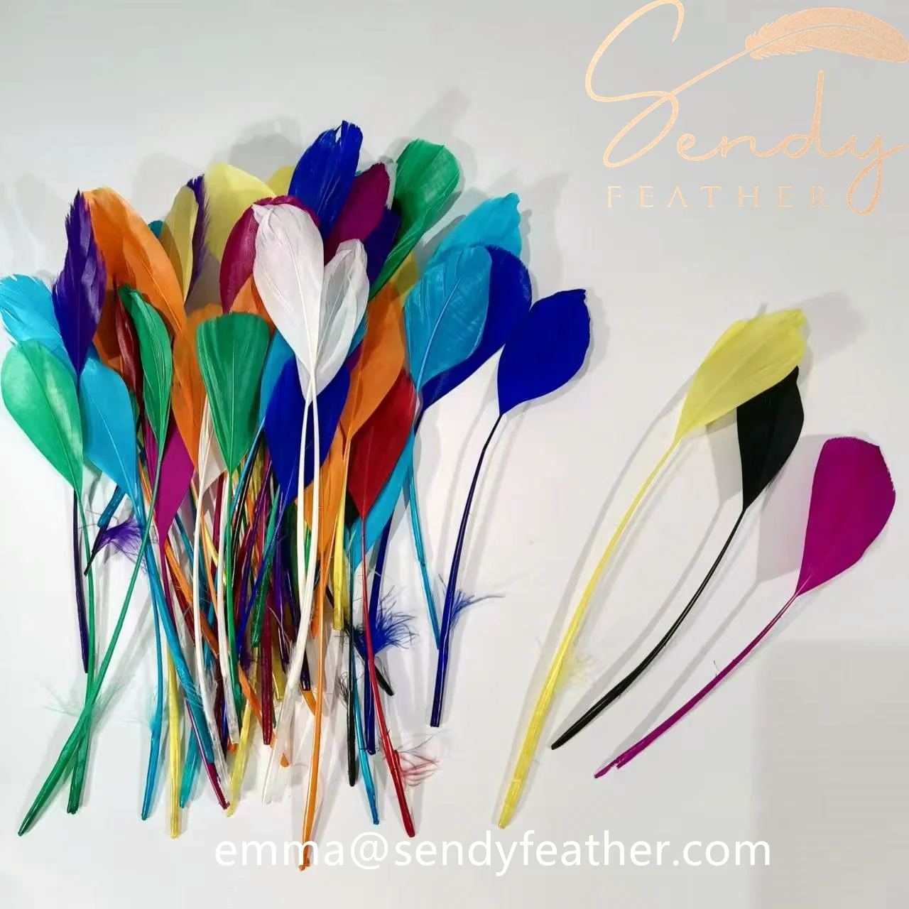 Natural feather goose 4-6' 10-15cm Dyed Stripped goose feathers for costumes hats millinery crafts decor