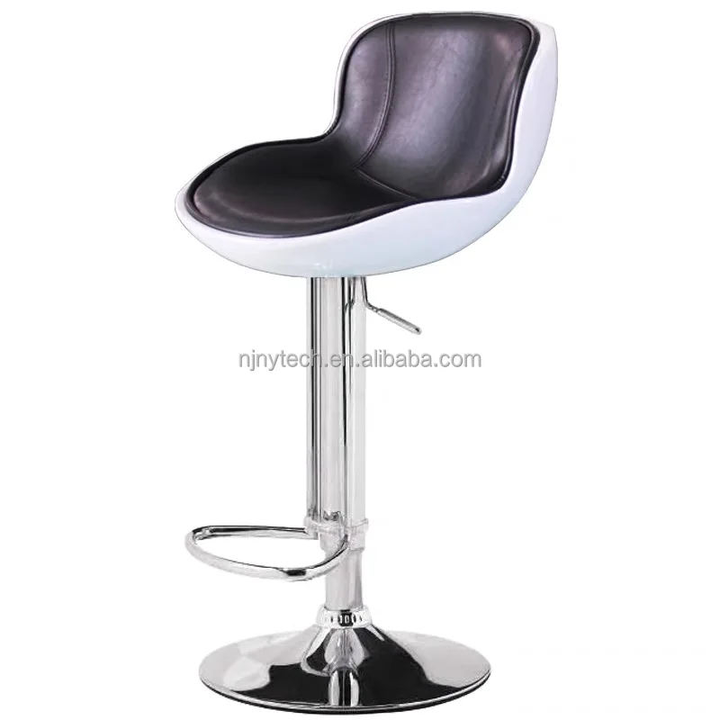 Home lift rotary bar chair with back design simple modern metal fashion creative front desk bar stool