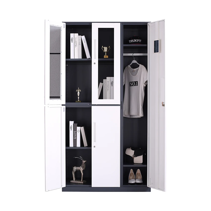 Factory Wholesale steel 5-door Filing Cabinet Office metal staff Changing Storage Cabinet  lockers wardrobe with lock