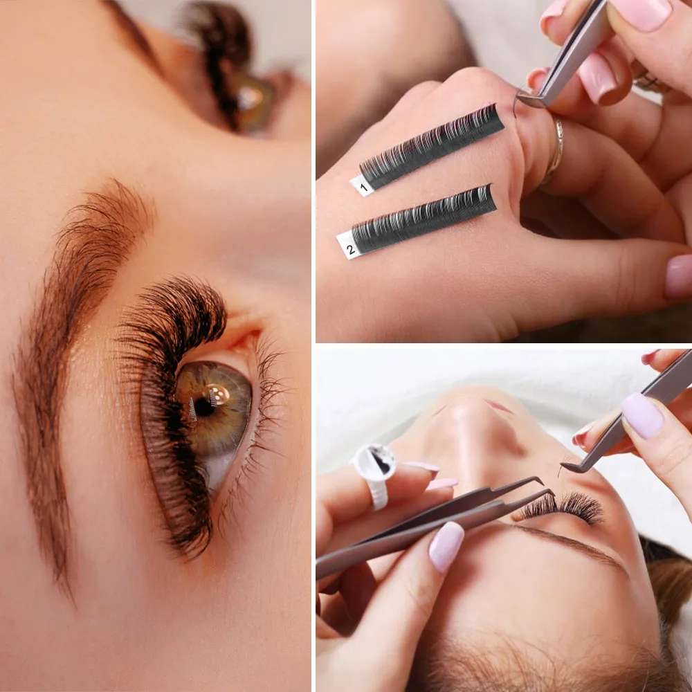 QUEWEL volume fans eyelash extension mixed lash extension trays volume eyelash extension korean