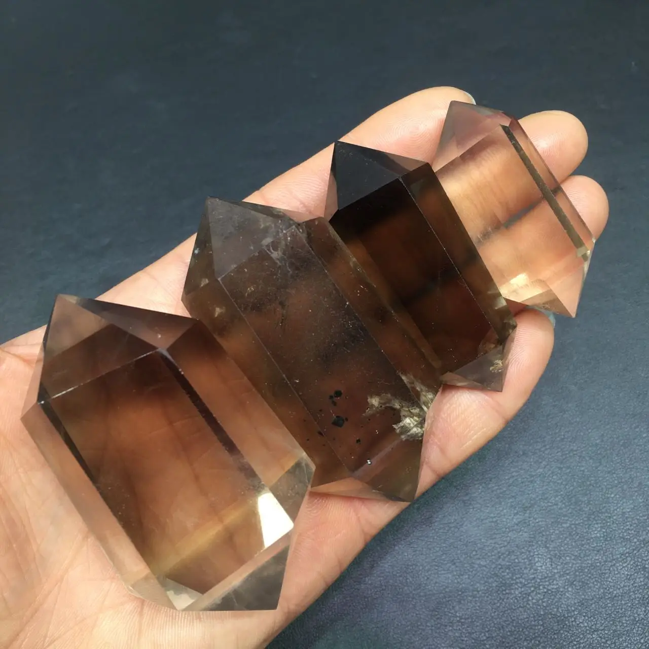 Smokey Quartz DT Wholesale Natural Smokey Quartz Double Terminated Smokey Quartz Point Crystal Points Crystal Towers For Healing