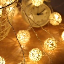 HOT sale Flexible Romantic Warm Lighting Multi-color Christmas Sepaktakraw Ball String Light for Holiday Lights Terrace Wedding