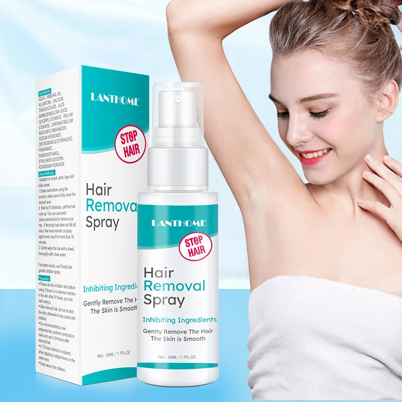 50ml Permanent Hair Removal + Inhibitor Spray Public Hair Removal spray for Men And Women