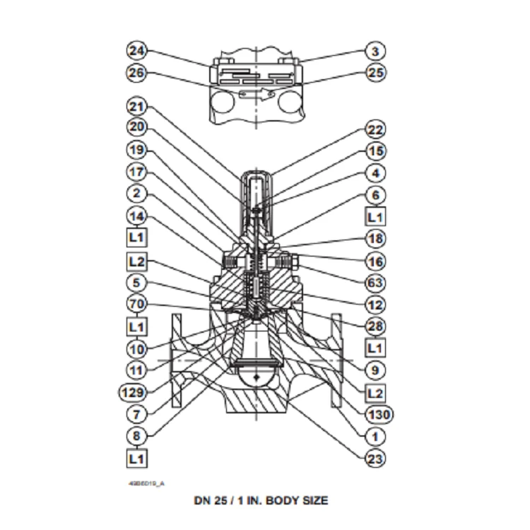 Chinese SKID-MOUNTED with regulating control valve LR125 FISHER  pressure regulators for gas