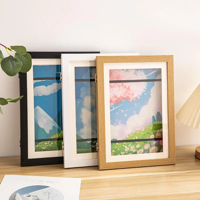 Kids Art Frames 8.5x11 A4 10x12.5 Front Opening Kids Artwork Frames Changeable White Artwork Display Storage Frame