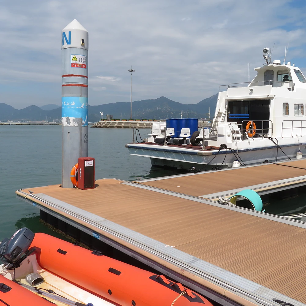 Floating Docks Yacht Lake Floating Pontoon Marine Aluminum Yacht Wharf Jetty Decking Berth Dock Floating Bridges