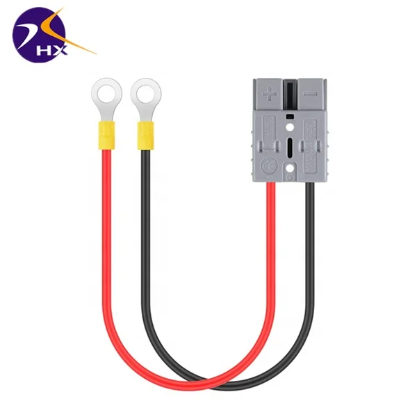 Andersons-Style 50A Power Plug To O Ring Terminals Battery Inverter Cables Harness Battery Extension Cable For Inverter Battery