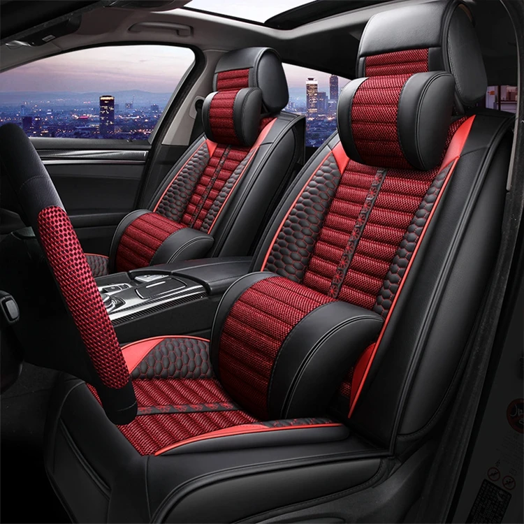 Luxury All-inclusive Four Seasons Universal Car Chair Seat Cover PU Leather Car Seat Covers Full Set