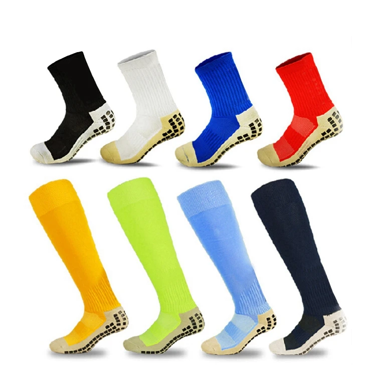 FY-N071 custom logo youth grip anti slip sock soccer football sox soccer socks with grip