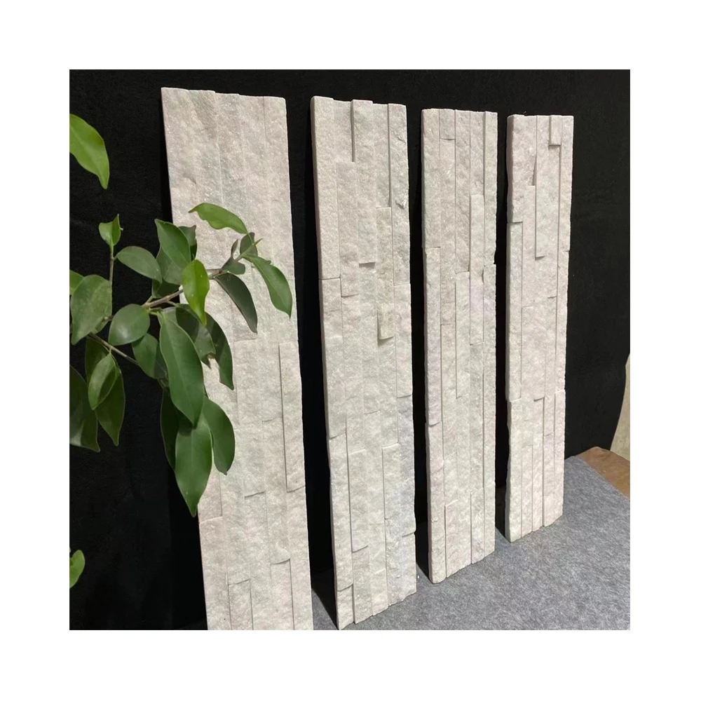 White sandstone culture stone panels for exterior wall decoration
