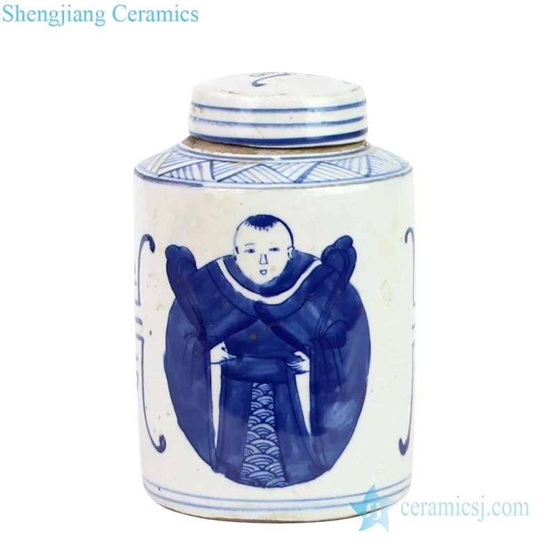 RZKT11-HM Hand painted China antique house decor ceramic tin jars