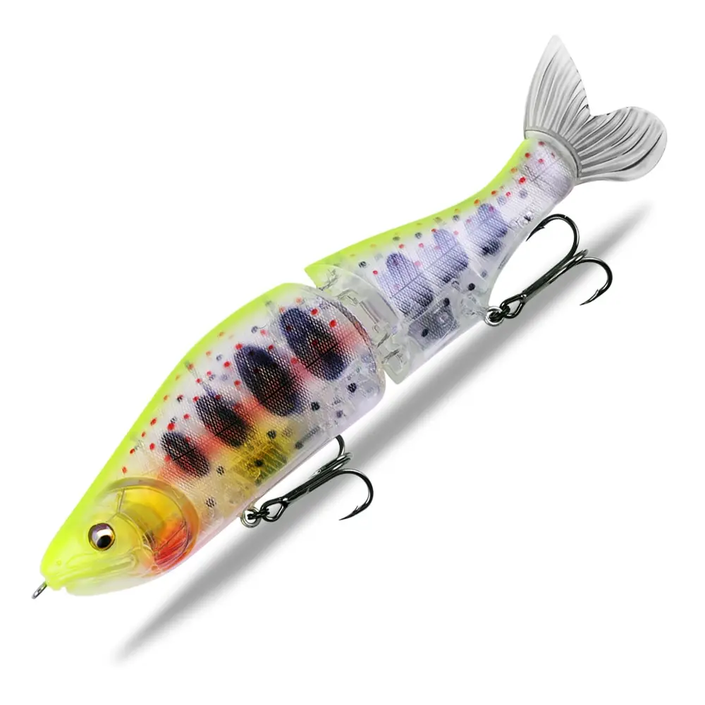 Top Fishing Lure 185mm 64g 2.25oz Jointed minnow Wobblers ABS Body with Soft Tail Swim Baits soft lure for pike and bass