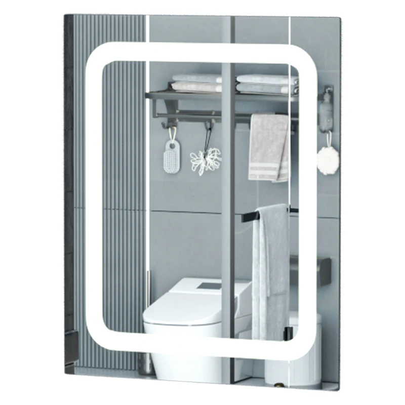 The Factory Passed CE UKCA Certification LED Far-infrared Cosmetic Heating Mirror 70W Electric Modern Bathroom Heater 3 Years