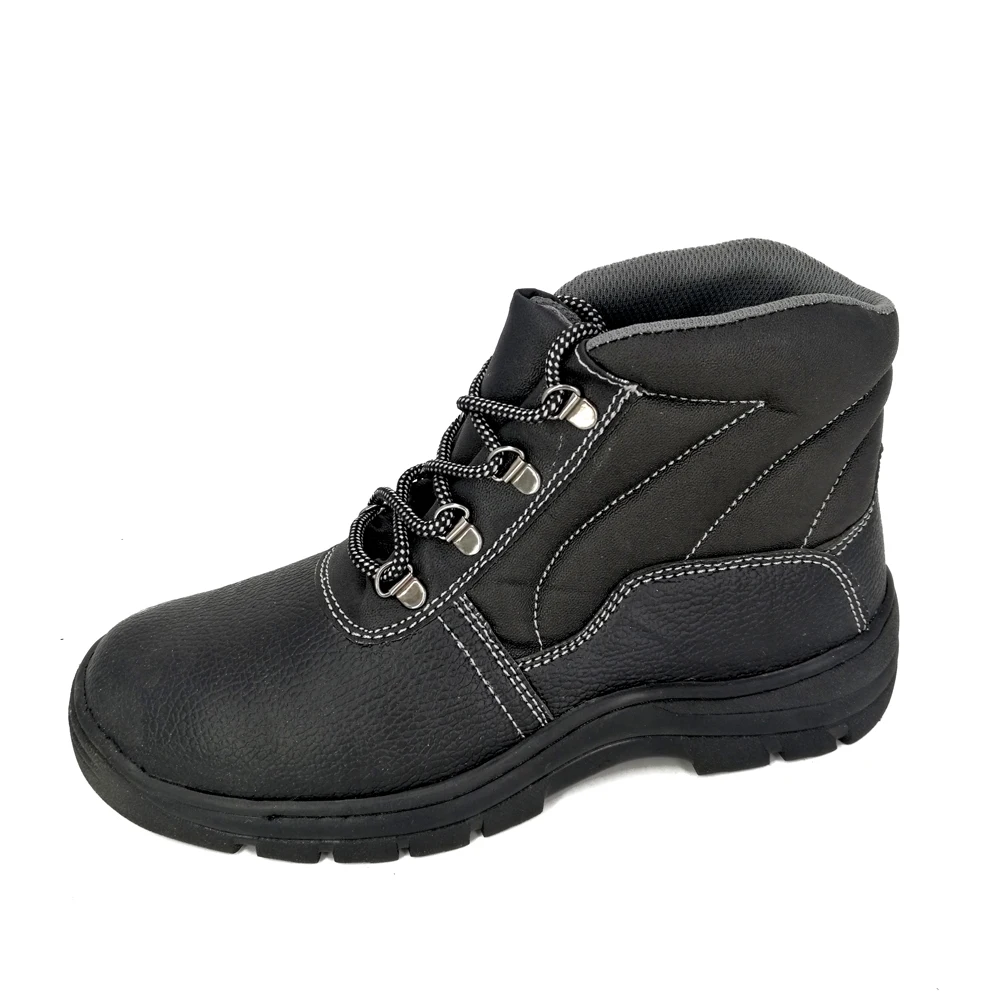 wholesale cheap price oem for construction worker steel toe safety shoe pu leather upper wearing time guarantee promotion shoes