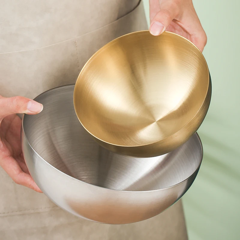 Mixing Salad Bowls Stainless Steel Kitchen Noodle Bowl Wholesale High Quality Korean Style Stainless Steel,metal All-season