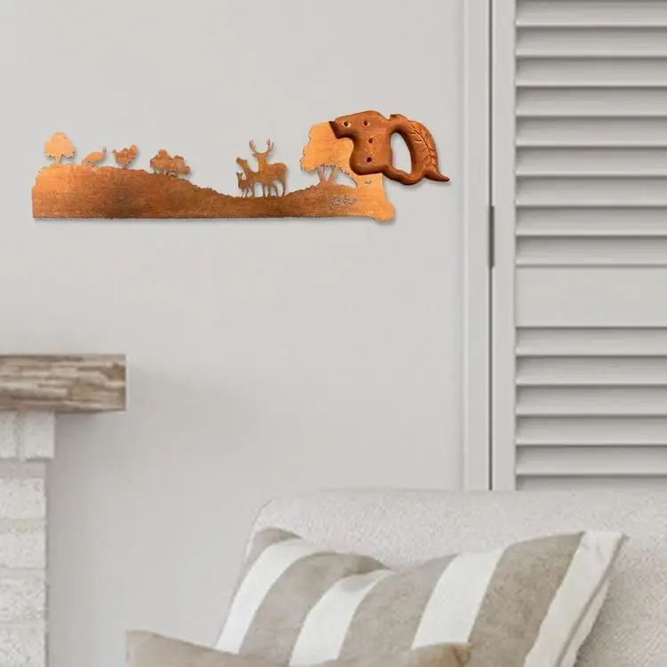 Уникальный дизайн 3d настенная лазерная резка художественная пила ручная работа металлическое украшение