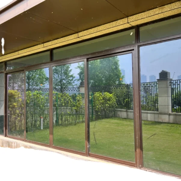 5mm+ 12A + 5MM glazed tempered glass  Double track sliding door
