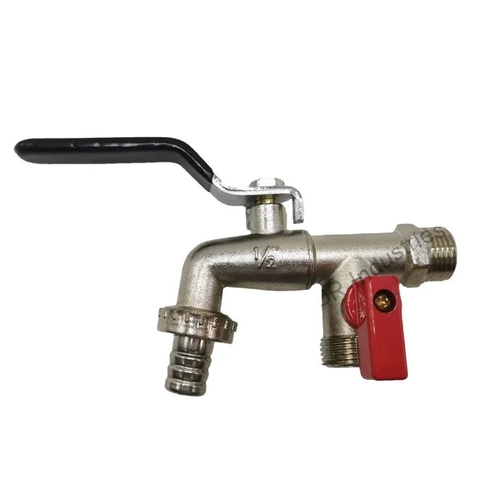 600wog Design Brass Washing Machine Water Tap With Two Outlet