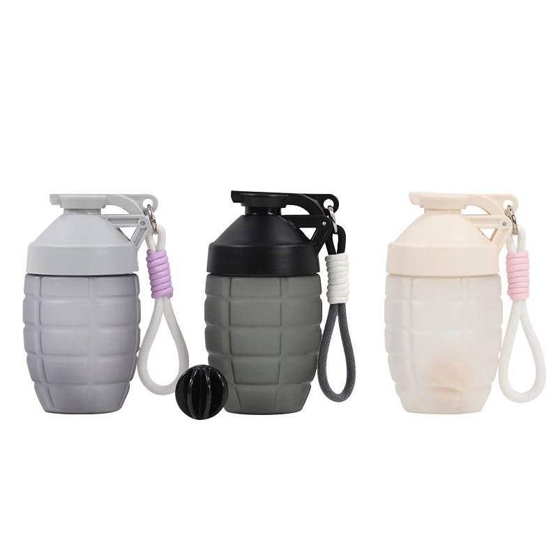 MKAS 600ML Eco Friendly High Quality Water Bottle Gym Protein Shaker Bottle Cup With Ball New Design Powder Shaker Bottle