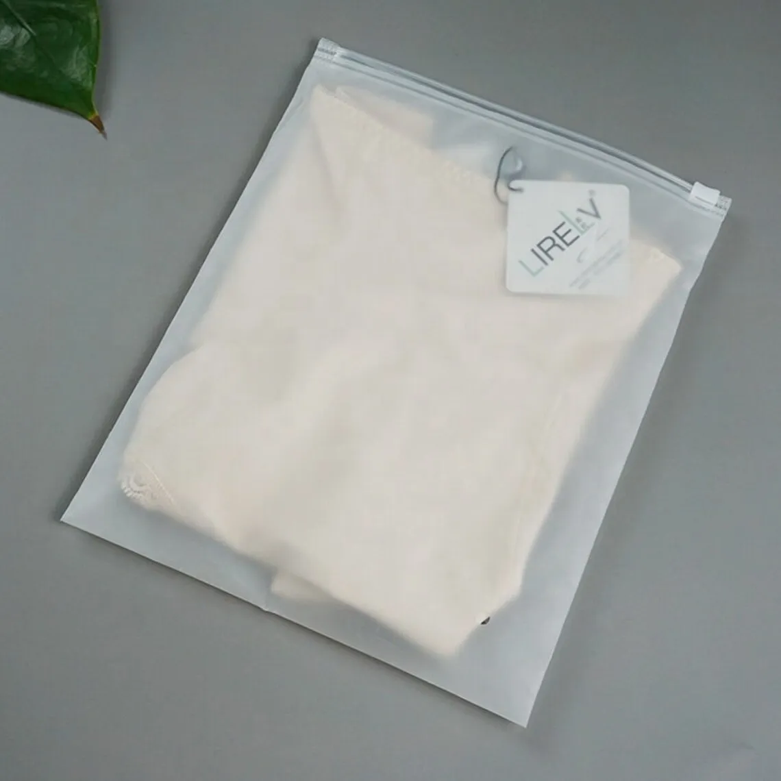 Custom Logo Transparent Biodegradable Recyclable Eco-friendly Plastic Bag for Clothing Packing and Shipping With Zipper Lock