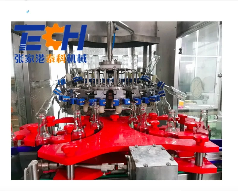 Monoblock Complete Glass Bottle alcohol drink / whisky / Vodka / Red wine production line