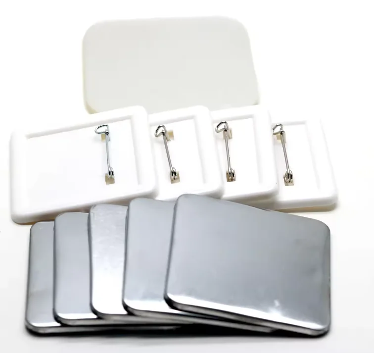 Wholesale Blanks 50mm Square Button Badge Pins Material Components