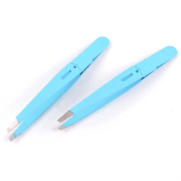 Best lady slant tip eyebrow hair tweezers plucker
