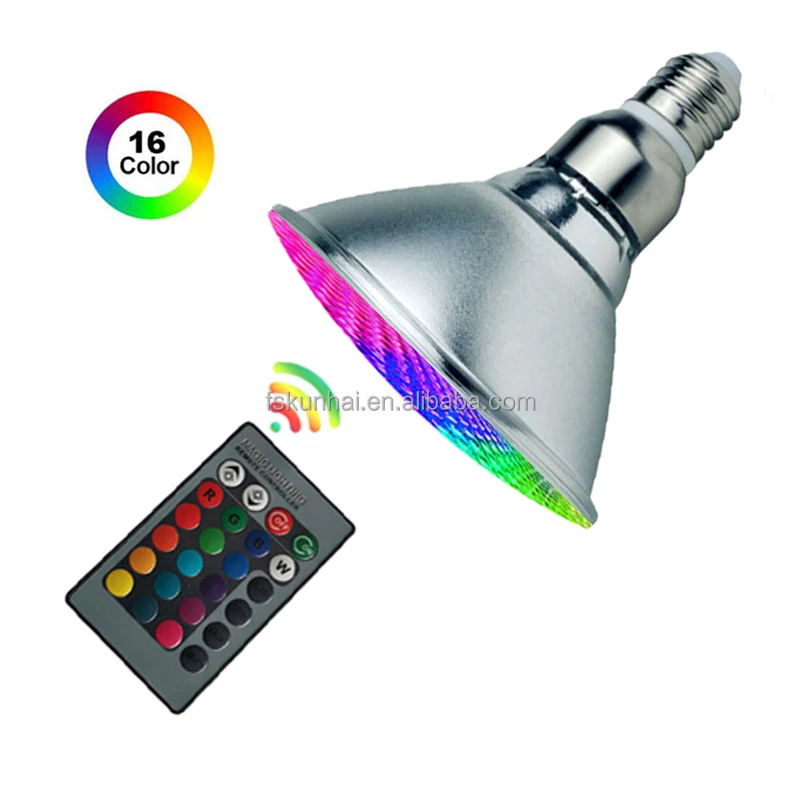 Интеллигентая (ый) Пульт дистанционного управления RGB 16 цветов с регулируемой яркостью LED PAR20 PAR30 PAR38 прожекторы KH KN RGB