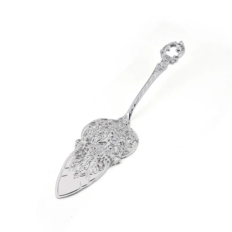 Palace Style Wedding Guest Gifts Tableware silver engrave antique metal cake knife and server set