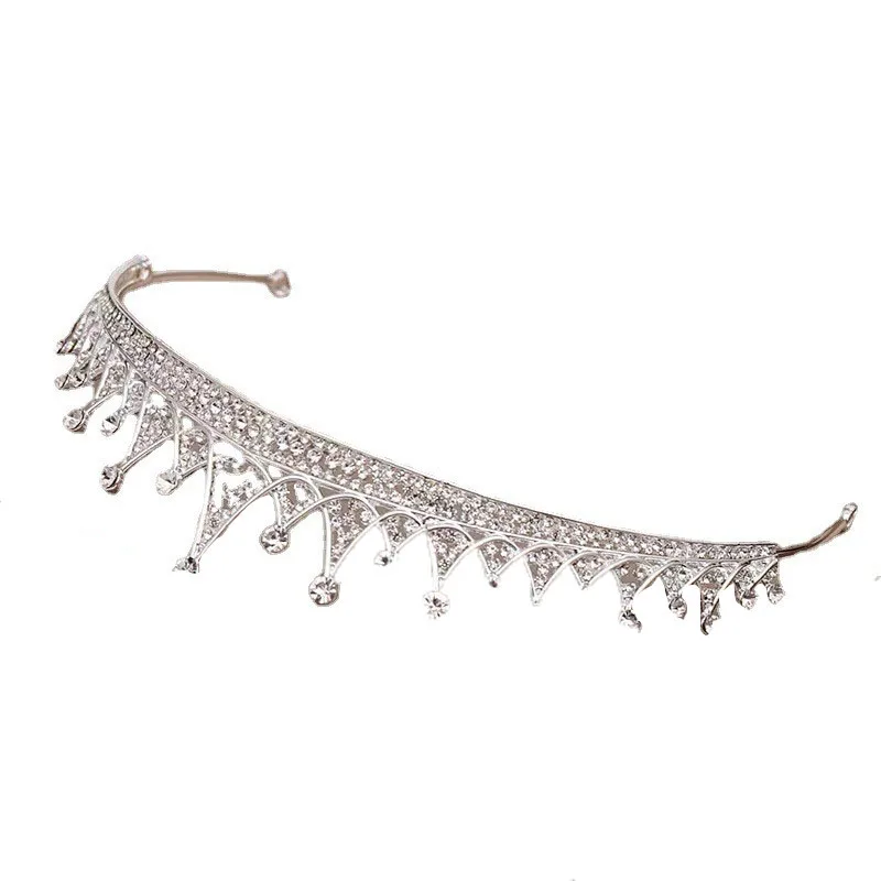 Top Seller New Bridal Jewelry Crystal Diamond Wedding Crown Silver Girl Tiaras Wedding Hair Accessories