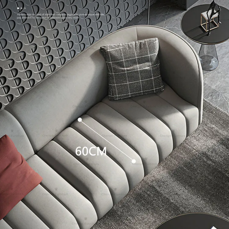 
Italy 3 Seat furniture modern living room leather sofa white 