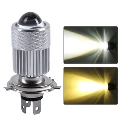 Hot Selling H4 LED Light Motorcycle Headlight Bulbs with Lens Scooter Fog Lights H4 LED Motor Lamp
