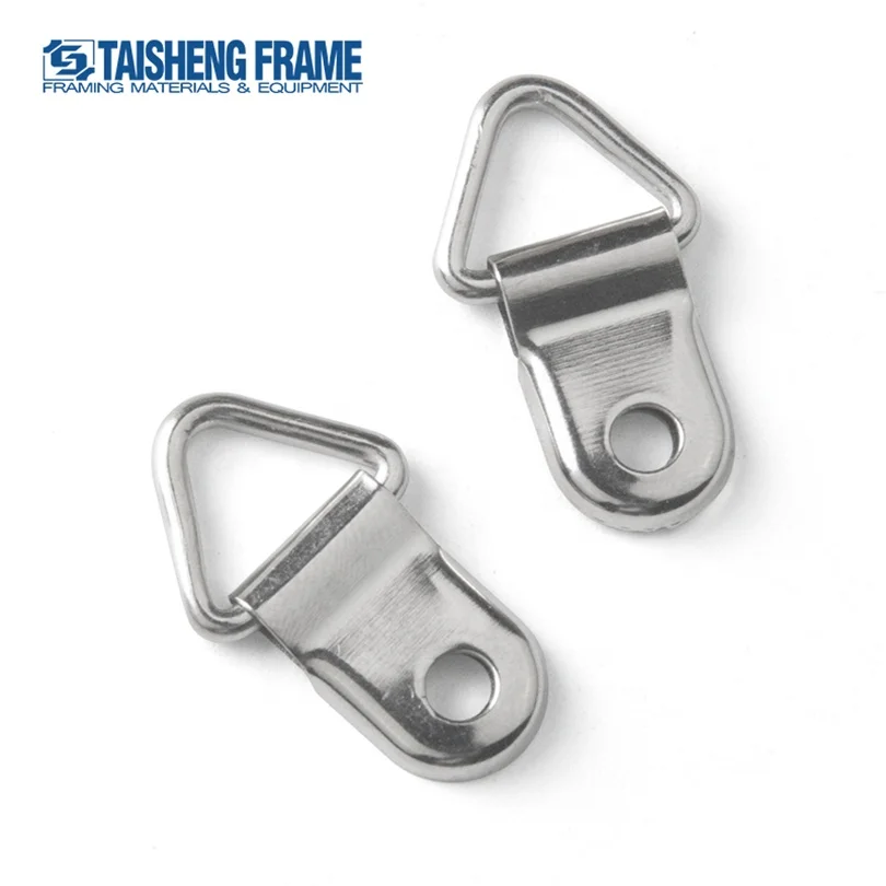 TS-K028 Triangle Ring Wire Picture Frame Hanging Hook with Screw Backboard Picture Hanger for Art Frames