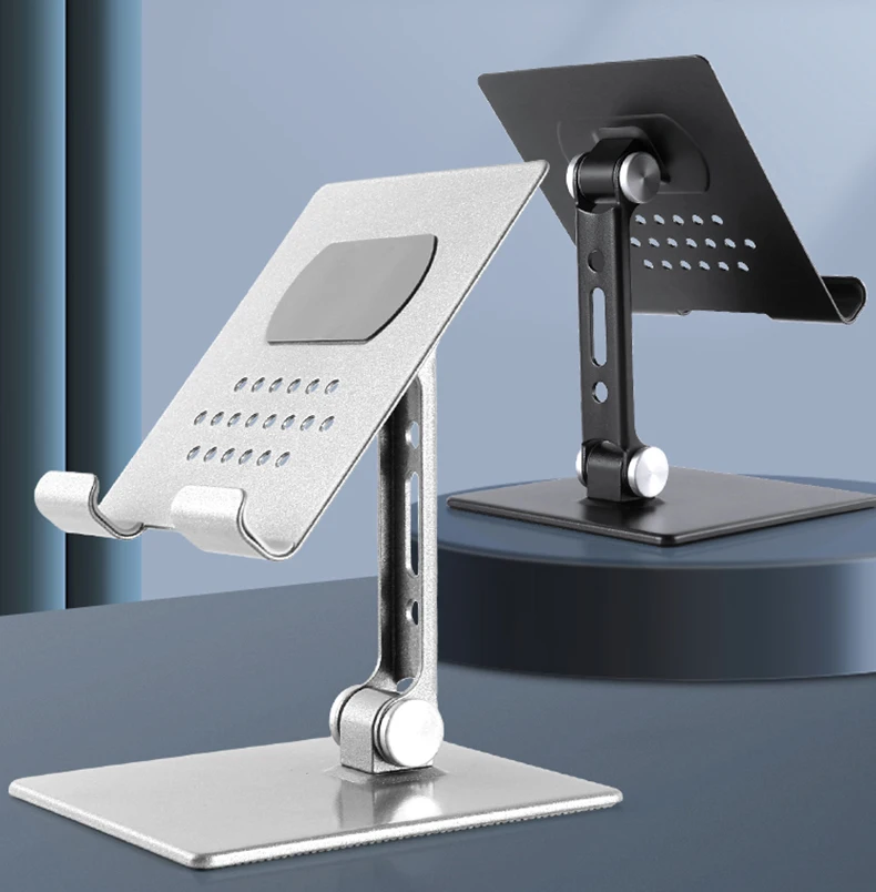 Adjustable Desktop Aluminum Tablet Holder Stand Foldable Aluminium Desktop for iPad Stand