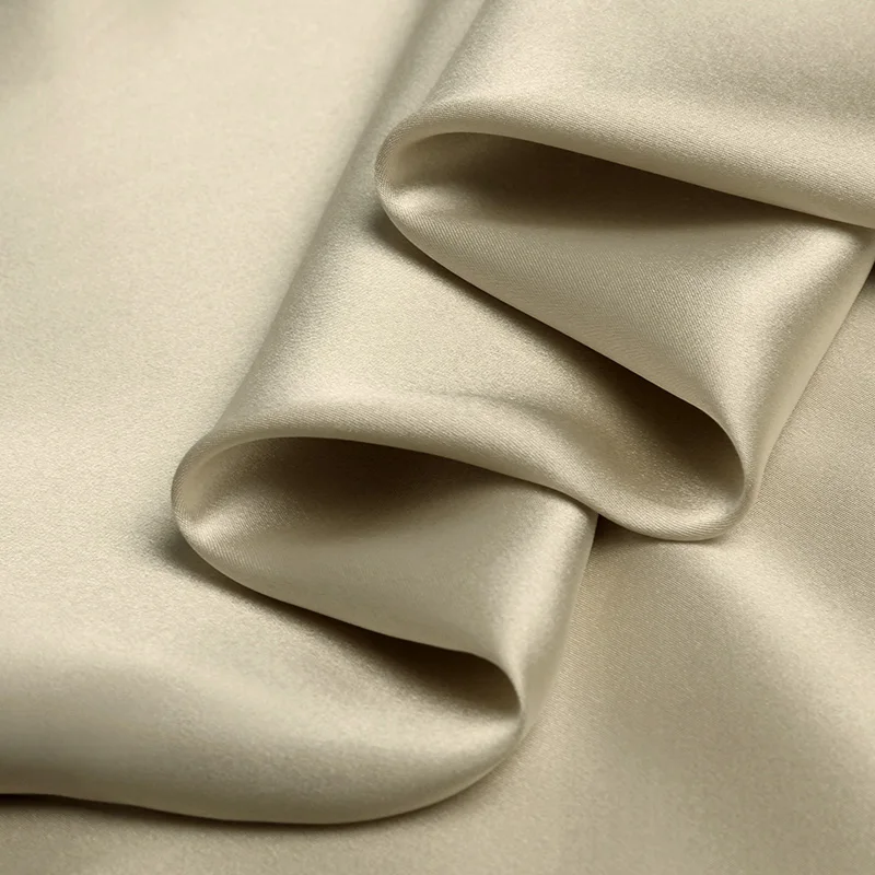 Hot selling 100% silk fabric 40mm Satin silk 114cm width for wedding dress shirts silk scrunchies