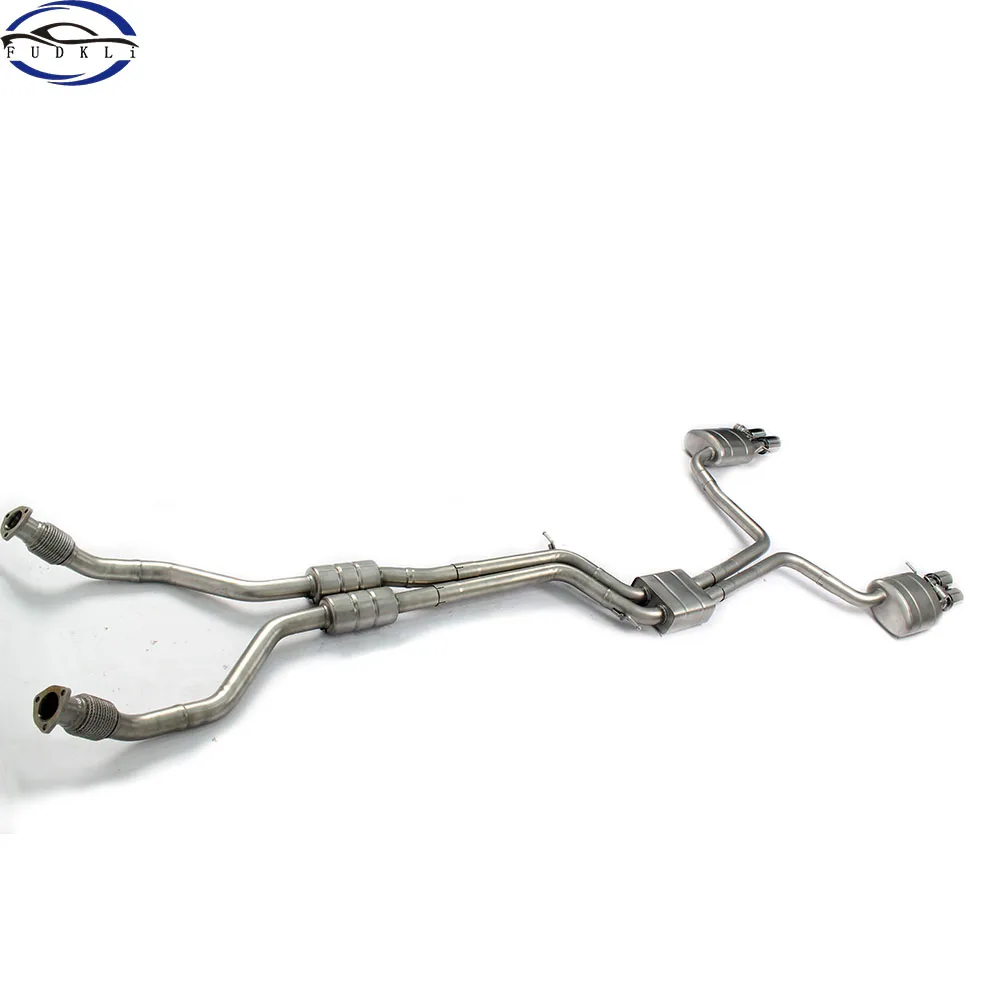 FUDKLi Catback For Audi S5 B8 3.0T High Quality Exhaust System SUS 304 Exhaust Pipes Muffler Vacuum Valve Remote Valve
