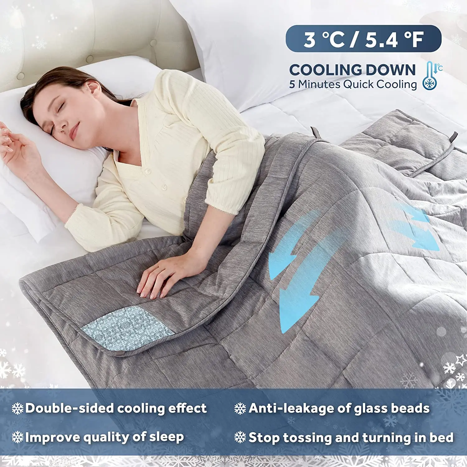Customized Weighted blanket Cool cotton washable heavy blanket