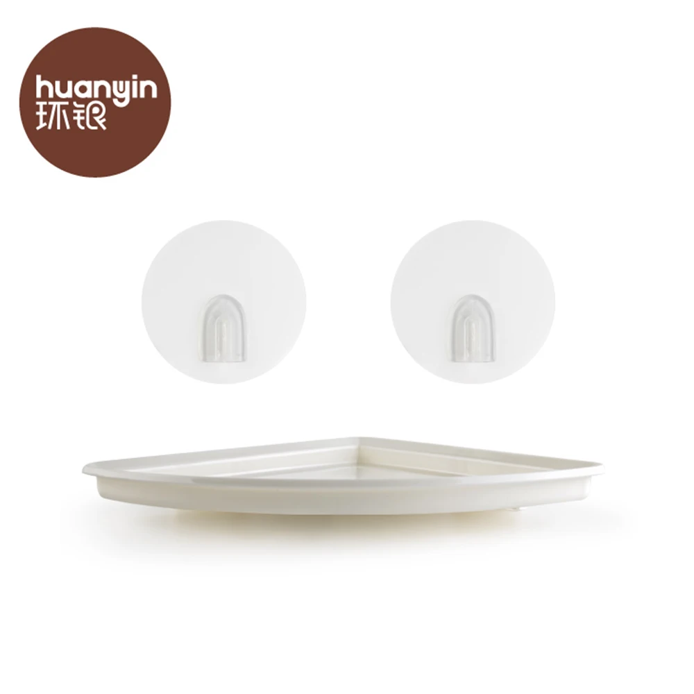 Plastic triangle suction cup bath room corner rack for soap