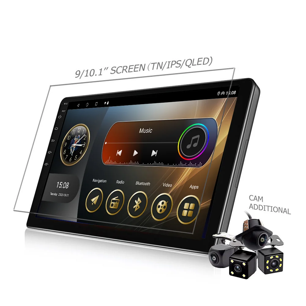 Автомагнитола 2Din 1Din 7/9/10 дюймов мультимедийный плеер на Android GPS Wi-Fi Bluetooth-плеер