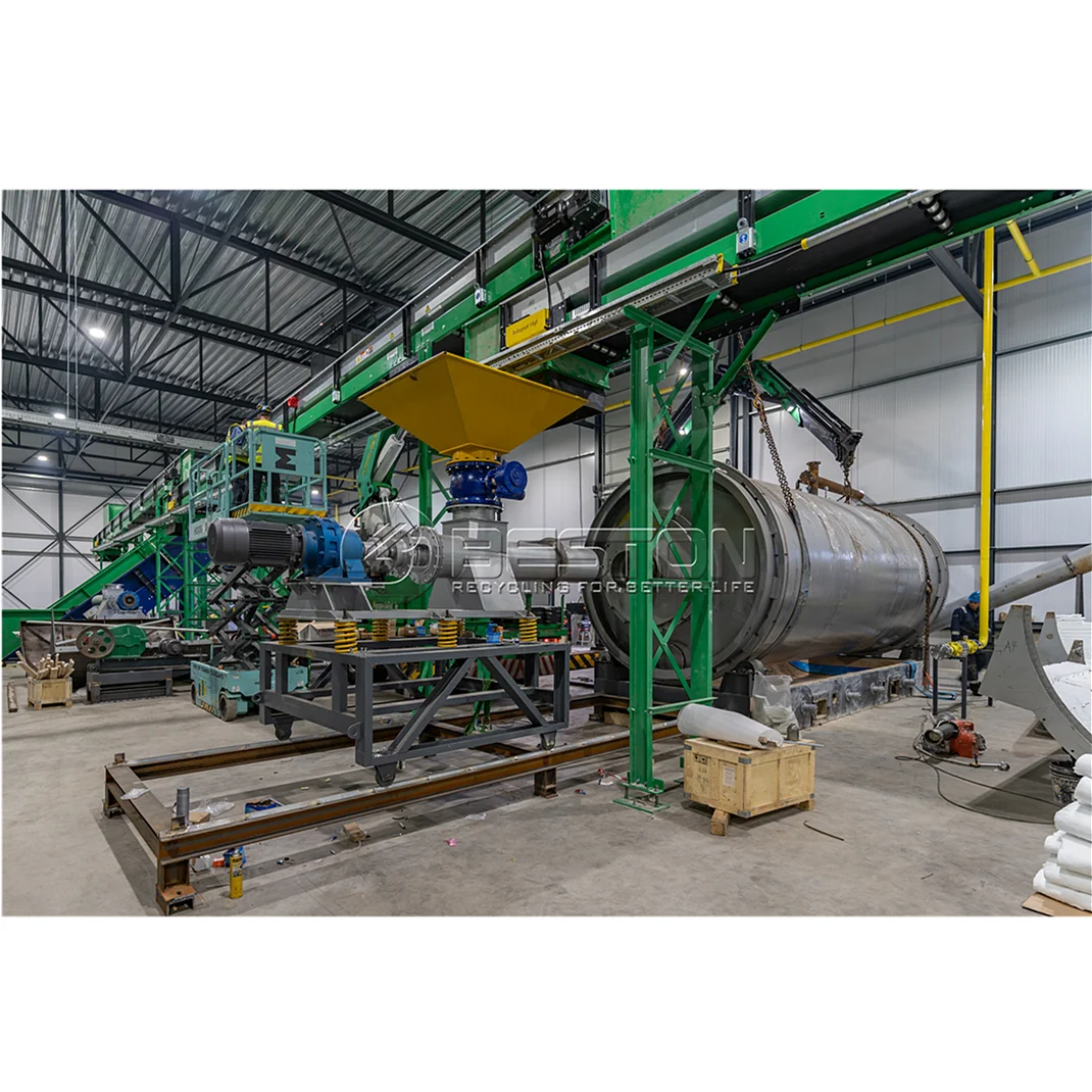 Beston Group пиролиза отходов шин для топливного масла высокопроизводительная Мобильная пиролизная машина с установкой