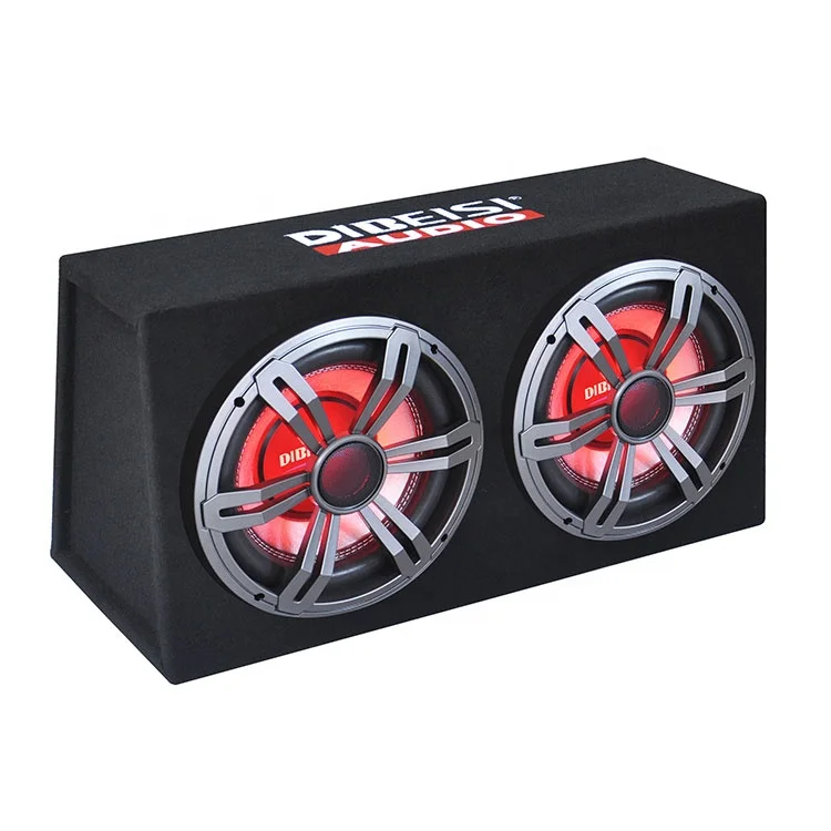 DIBEISI DUAL custom logo dual subwoofer box sound system speaker box dual 8 inch speaker CP1207