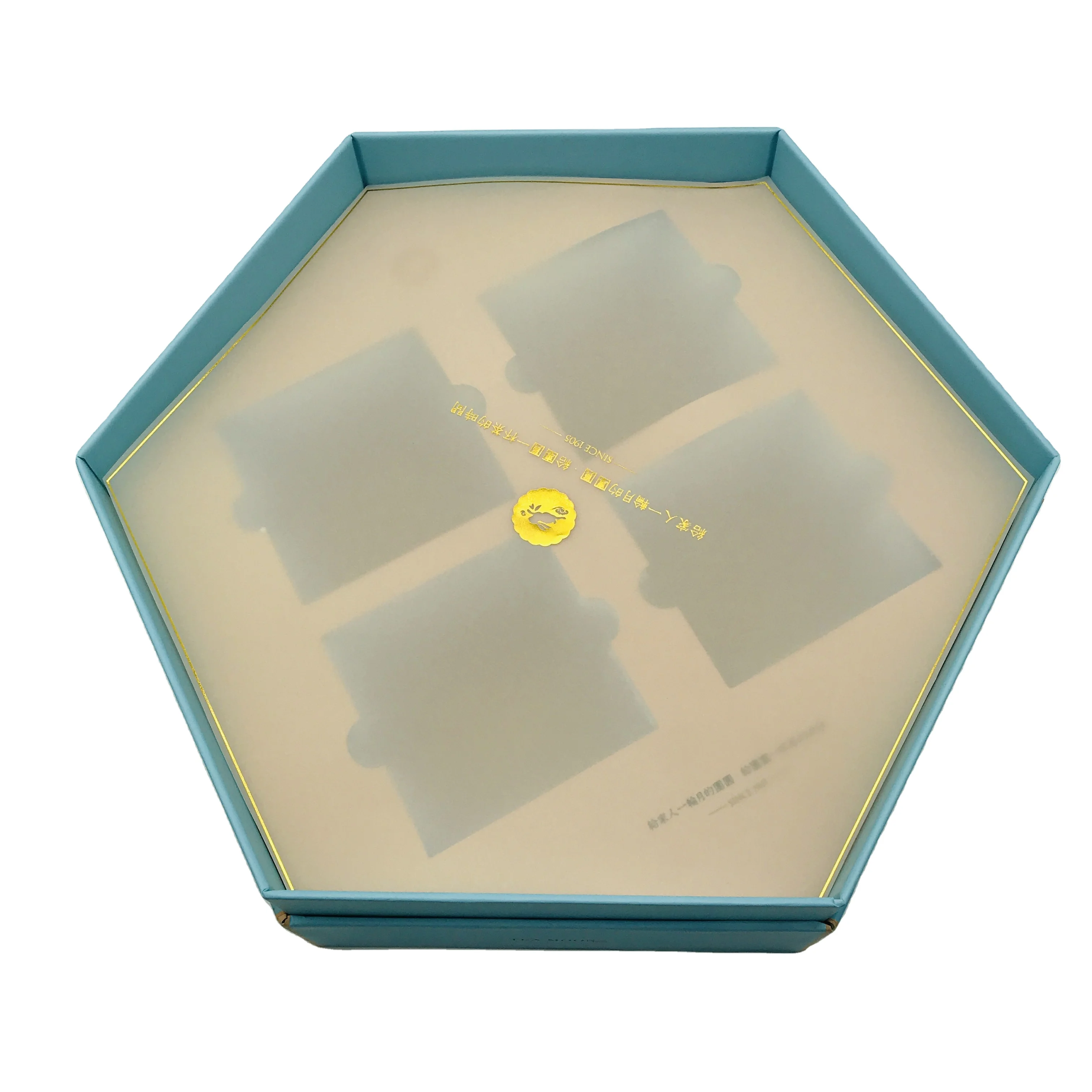 SM-LH065 Factory wholesale customized exquisite hexagon moon cake boxes, decorative boxes