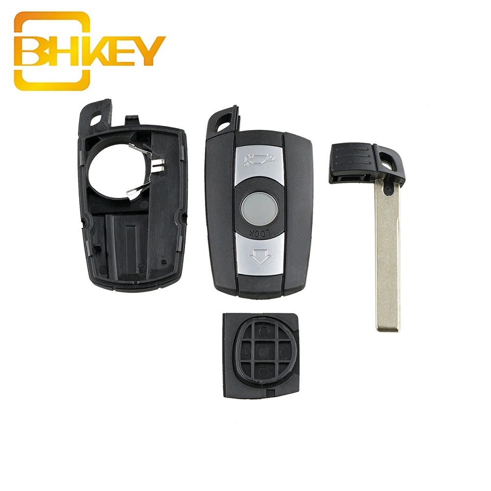 3 Buttons Blank Auto Remote Car Key Case For BMW 1/3/5/6/7 E90 E91 E93 Key Shell Cover